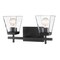 Z-Lite Lauren Vanity, 2-Light, 16 In.W x 6.5 In.L x 8.5 In.H, Matte Black/Clear 819-2V-MB - alternate 1